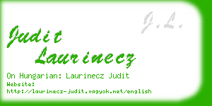 judit laurinecz business card